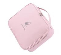 DOITOOL Borsa Pronto Soccorso da Viaggio Oxford Rosa Lavabile, Organizer Medicinali Portatile per Cassetto Ufficio e Borsa da Mano