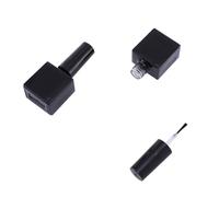 DOITOOL Bottiglie Smalto Vuote Pennello e Tappo, Compatte e Facili da Etichettare 12 10ml in Vetro Nero per Nail Viaggi