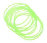 DOITOOL Braccialetti Luminosi Fluorescenti in Silicone 10 Pezzi, Elastici e Comodi da Indossare, Colore Verde Chiaro, per Feste e Halloween