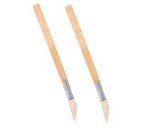 DOITOOL Brunitoio in Agata Naturale con Manico in bambù Set 2 Pezzi per Lucidatura e Levigatura Gioielli in Oro e Argento Strumento Professionale per Brunitura Gioielli