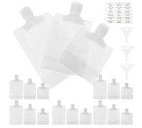 DOITOOL Buste da Viaggio Richiudibili 30ml 50ml 100ml con Beccuccio a Ribalta in Pet e Pa Design Portatile Salvaspazio per Cosmetici Liquidi Viaggio Outdoor