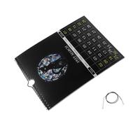 DOITOOL Calendario Dark Style Grande Formato per Parete o Scrivania Uso Variato con Funzione Check Giornaliera e Spazio Memo per Pianificazione Festiva e Gestione Attività Quotidiane