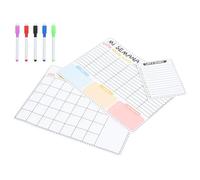 DOITOOL Calendario Magnetico da Frigorifero Lavagna Cancellabile Pianificatore Settimanale con Superficie Resistente alle Macchie per Scrivere e Riscrivere per Ufficio e Casa