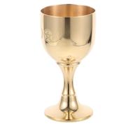 DOITOOL Calice in Ottone Vintage Multiuso Pentagramma, Coppa Sacra per Battesimo e Offerta, Tazza Decorativa per Casa, Tempio e Sala Zen, Accessorio Elegante per Cerimonie Religiose