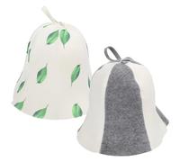 DOITOOL Cappello da Sauna in Feltro Leggero 2 Pezzi Anello per Appendere Cuffia da Bagno Traspirante e Comoda per Spa e Sauna e Forniture Bagno