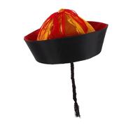 DOITOOL Cappello Tradizionale Cinese con Coda di da Versatile, Feltro e Confortevole di 10 Anni per Cosplay e Vari Eventi