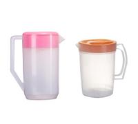 DOITOOL Caraffa per Acqua Fredda in Plastica da 4000ml con Scala Graduata, Resistente al Caldo al Freddo, con Coperchio, per Feste e Picnic Riutilizzabile