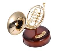 DOITOOL Carillon Vintage a Carica Manuale a Forma di Corno, Scatola Melodica in ABS Decorazione da Tavolo Meccanismo Musicale, Regalo Originale per Casa e Ufficio