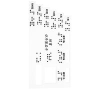 DOITOOL Carta Assistiva in Braille Acrilica per Non Vedenti, Design Portatile e Facile da Usare, per Supermercati e Viaggi, Supporto per Lettura e Identificazione Monete