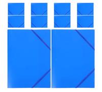 DOITOOL Cartelle portadocumenti in plastica da 10 pezzi - Organizzatore di documenti A4 - Chiusura con corda elastica per ufficio, scuola e uso domestico - Cartella riutilizzabile per viaggi e