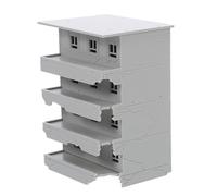 DOITOOL Casa Abbandonata in Plastica per Diorama Ruina Architettonica per Scena Ferroviaria e Tavolo Sabbia