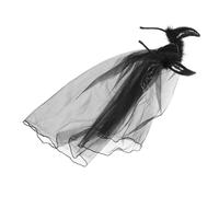 DOITOOL Cerchietto per Chioma Corna Nere in Rete, Design Spettrale e Confortevole, Resistente allo Sbiadimento, per Feste di Halloween e Mascherate