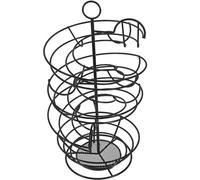 DOITOOL Cestino Portauova in Ferro a Spirale Nero Organizer Portauova da Cucina Salvaspazio per Uso Domestico e Piano di Lavoro