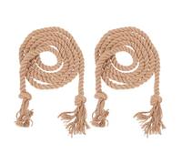 DOITOOL Cintura Marrone 2 Pezzi Intrecciata in Cotone e Lino Regolabile e Comoda Stile Gotico Medievale con Corda Lunga Decorativa per Vestiti