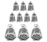 DOITOOL Ciondoli a Forma di Campana Vintage in Lega Set da 10 Pezzi Campanellini Pendenti Leggeri per Braccialetti e Collane Fai da Te Accessori Retrò Significato Simbolico per