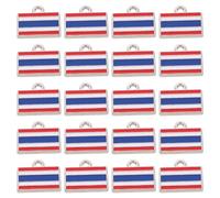 DOITOOL Ciondolo con bandiera da 20 pezzi: ciondolo con bandiera thailandese per la creazione di gioielli fai da te, collane, bracciali e cavigliere - Progetti creativi con ciondoli in lega in stile