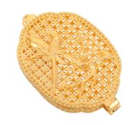 DOITOOL Ciondolo Diffusore Oli Essenziali in Rame Vintage Forma di Gazza Intagliata Collana Aromaterapia Donna per Uso Quotidiano e Decorazione Casa Ufficio Auto