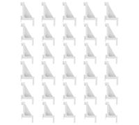 DOITOOL Clip di Supporto per Mensole in Plastica 30 Pezzi - Fibbie di Ricambio per Ripiani Congelatore e Frigorifero - Ganci Resistenti a Basse Temperature per Supporti Mensole