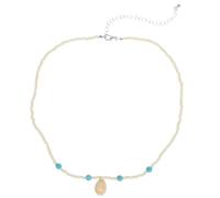 DOITOOL Collana Conchiglie Naturali Bianca Girocollo Donna Fatta a Mano Stile Bohémien Chic per Feste Spiaggia e Serate tra Amiche