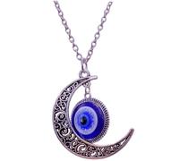 DOITOOL Collana Pendente Occhio Diavolo Turco Unisex in Lega e Cristallo, Design Creativo e Decorativo, Accessorio Moda Unico per Halloween e Uso Quotidiano