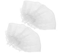 DOITOOL Collare Vittoriano Maniche Finte in Nylon Bianco, Polsini Staccabili Leggeri per Donna in Stile Lolita Elegante, per Wedding Party e Ont The Go Fashion Adjustments