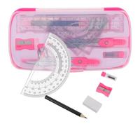 DOITOOL Compasso per Goniometro e Righello Kit Disegno Geometria in Plastica e Lega Resistente per Scuola e Progetti Tecnici