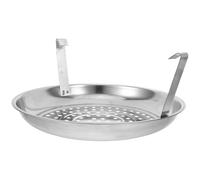 DOITOOL Contenitore per Cenere in Acciaio Inossidabile per braciere - con Fori di Ventilazione e Manici in Metallo - per Grigliare, Raccogliere la Cenere dal braciere e conservare la carbonella