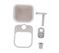 DOITOOL Contenitore Portaoggetti Girevole in Abs con Clip Cestino da Tavolo Compatto e Pratico per Ufficio Cucina e Bagno Ottimizzato per Spazi Ridotti e Resistente