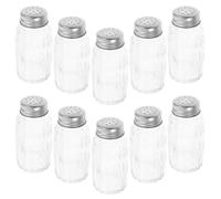 DOITOOL Contenitori per Condimenti in Vetro 10 Pezzi, Shaker per Spezie 50ml, Leggeri e Riutilizzabili per Uso Domestico e Attività Outdoor