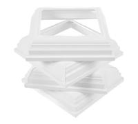 DOITOOL Copertura per Palo in Vinile Bianco 4 Pezzi per Recinzioni e Balconi Struttura Robusta e Design Decorativo per Migliorare L'estetica