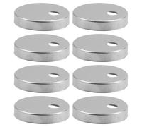 DOITOOL Coperture Decorative Forma 45mm per Viti Wc in Inossidabile Argento, 4 Paia, Design e Adatte a Tutti i Sedili Wc