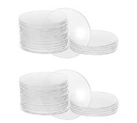 DOITOOL Coperture in Vetro per Faretto Rotonde da 3 CM, 50 Pezzi, Spessore 2 MM, per Lampade da Soffitto da Incasso in Ufficio