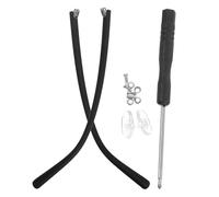 DOITOOL Copri Astine per Occhiali in Tr90 Nero, Leggero e Stabilità Migliorata, Design alla Moda Finitura Opaca, 1 Paio per Sostituzione del Braccio degli Occhiali