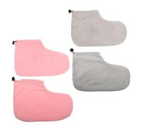 DOITOOL Copripiedi Riscaldante in Cera 2 Paia in Cotone per Terapia Paraffina, Protezione Piedi per Cura Pelle, Accessorio per Bagni di Paraffina e Trattamenti Pedicure Professionali