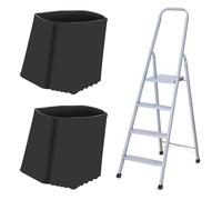 DOITOOL Copripiedini Antiscivolo Per Scala Pieghevole 1.69X1.65 Pollici Tappi Protettivi in Gomma Per Piedini Scale in Alluminio Isolamento Acustico E Protezione Pavimento Facili Da Installare