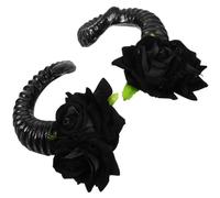 DOITOOL Corna per Capelli Stile Lolita Gothic, Fermagli per Capelli Forma di Corno di Pecora, Accessori per Feste a Tema e Cosplay, Nero, 1 Paio