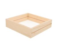 DOITOOL Cornice Foto Quadrata Porta espositore portafoto Porta Fiori secchi cornici per Esposizione di Fiori secchi Supporti da Tavolo Cornice Campione di Farfalle di Legno
