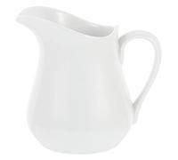 DOITOOL Crema di porcellana bianca con manico Caraffa piccola da 15 once per latte di caffè per salse insalata caffè latte e più adatta per microonde o congelatore.