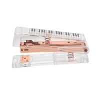 DOITOOL Cucitrice da Tavolo Acrilica Trasparente Stile Pianoforte Pinzatrice Manuale Portatile Piccola per Ufficio Scuola e Uso Domestico Alta Capacità di Rilegatura