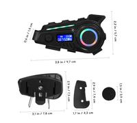 DOITOOL Cuffie wireless per Casco Moto con Microfono Integrato Cancellazione Rumore Memoria per Musica Navigazione Vocale e Chiamate Chiare Accessorio Moto Leggero ed Ergonomico