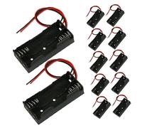 DOITOOL Custodia per Batterie Aa 1,5 V Cavo da 14 Cm, Supporto Portabatterie Elettronico 2 Slot, Confezione da 12 Pezzi per Dispositivi Elettronici e Giocattoli