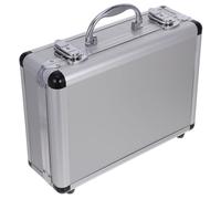 DOITOOL Custodia rigida in alluminio Valigetta cassetta degli attrezzi Scatola di immagazzinaggio Custodia da trasporto Custodie di volo Chiusura Codice Organizzatore per bagagli Artigiano Viaggio Contanti Argento 320X230X110mm