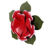 DOITOOL Decorazione da Parete Rosa in Ferro Rosso, Stile Moderno Farmhouse | Design Floreale 3d per Recinto e Porta, e Resistente alle Intemperie, Interno ed Esterno
