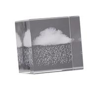 DOITOOL Decorazione in Cristallo Trasparente Cubo Creativo da Tavolo, Ornamento Curativo Nuvola, Decorazione Artistica per Ufficio e Casa, Regalo Elegante per Interni ed Esterni