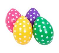 DOITOOL Decorazioni Gonfiabili per Uova di Pasqua in PVC 4 Pezzi, Palloncini Pasquali Giganti Colorati (Giallo, Viola, Rosa, Verde) per Interni ed Esterni, Addobbi Festa Cortile e Casa