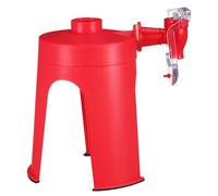 DOITOOL Distributore di Bevande con Rubinetto e Supporto, Dispenser per Soda in Plastica Dura Alimentare Rosso, Facile da Usare, per Camping e Intrattenimento