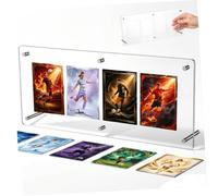 DOITOOL Espositore da Pulire da in Acrilico Scomparti Carte Gioco 4 per Design Facile da Usare Comodo Collezioni di Carte Sportive