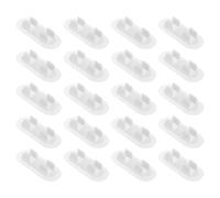 DOITOOL Fascette Autoadesive 20 Pezzi in Plastica Bianca Fissaggio Rapido per Condotti di Scarico e Impianti Industriali, Supporto Versatile per Condotti da 13-16mm
