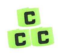 DOITOOL Fascia da Capitano Calcio Gialla Fluorescente 3 Pezzi Elastica Traspirante per Allenamento Squadra Giovanile e Partite Ufficiali