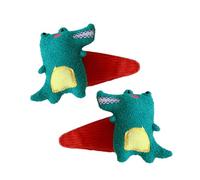 DOITOOL Fermagli per Chioma Dinosauro 2 Pezzi, Clip Cartone Animato Verde per Ragazze e Donne, Accessori Chioma Decorativi Resistenti per Acconciature Uniche e Regalo Originale
